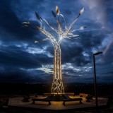 Blacksmith Illuminated Metal Tree SculptureCape Town Western Cape