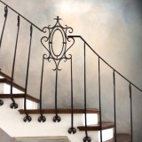 Blacksmith forged meta,l, concrete and wood Floating Staircase Cape Town South africa