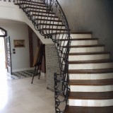Blacksmith forged meta,l, concrete and wood Floating Staircase Cape Town South africa