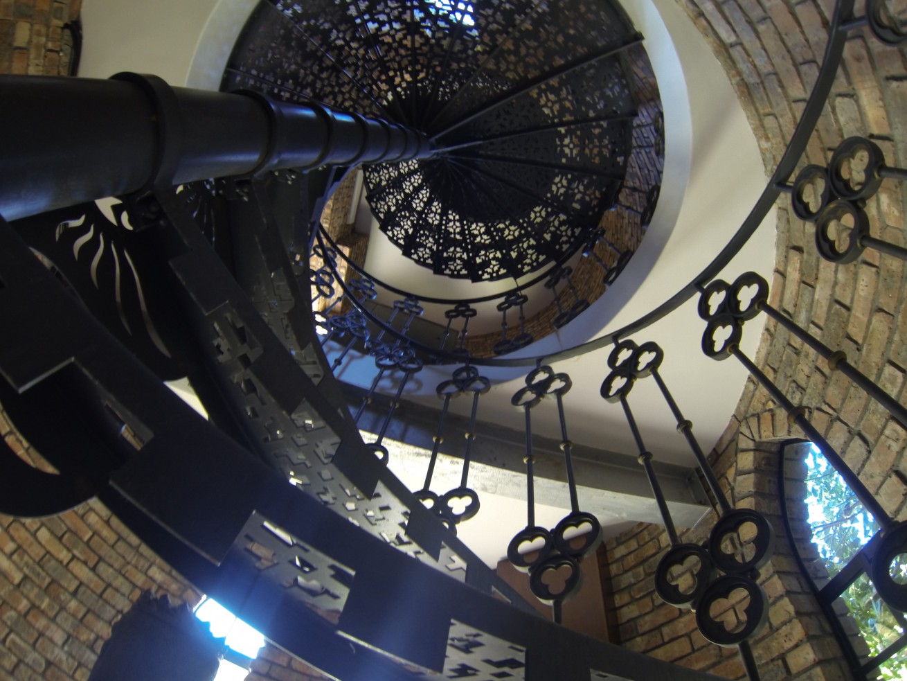 Blacksmith forged meta,l, concrete and wood Floating Staircase Cape Town South africa