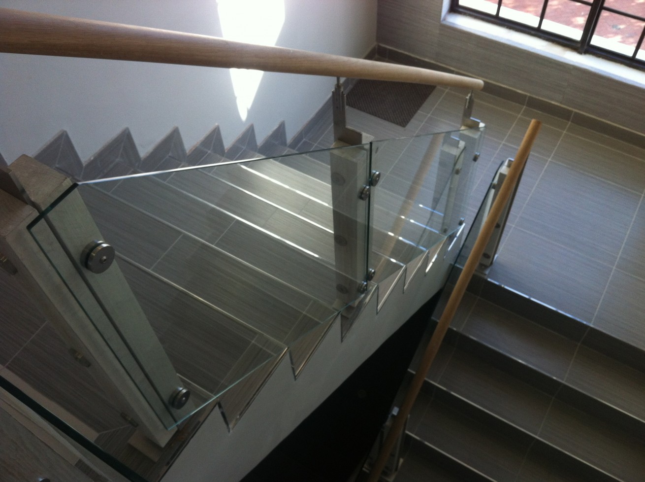 Blacksmith forged meta,l, concrete and wood Floating Staircase Cape Town South africa