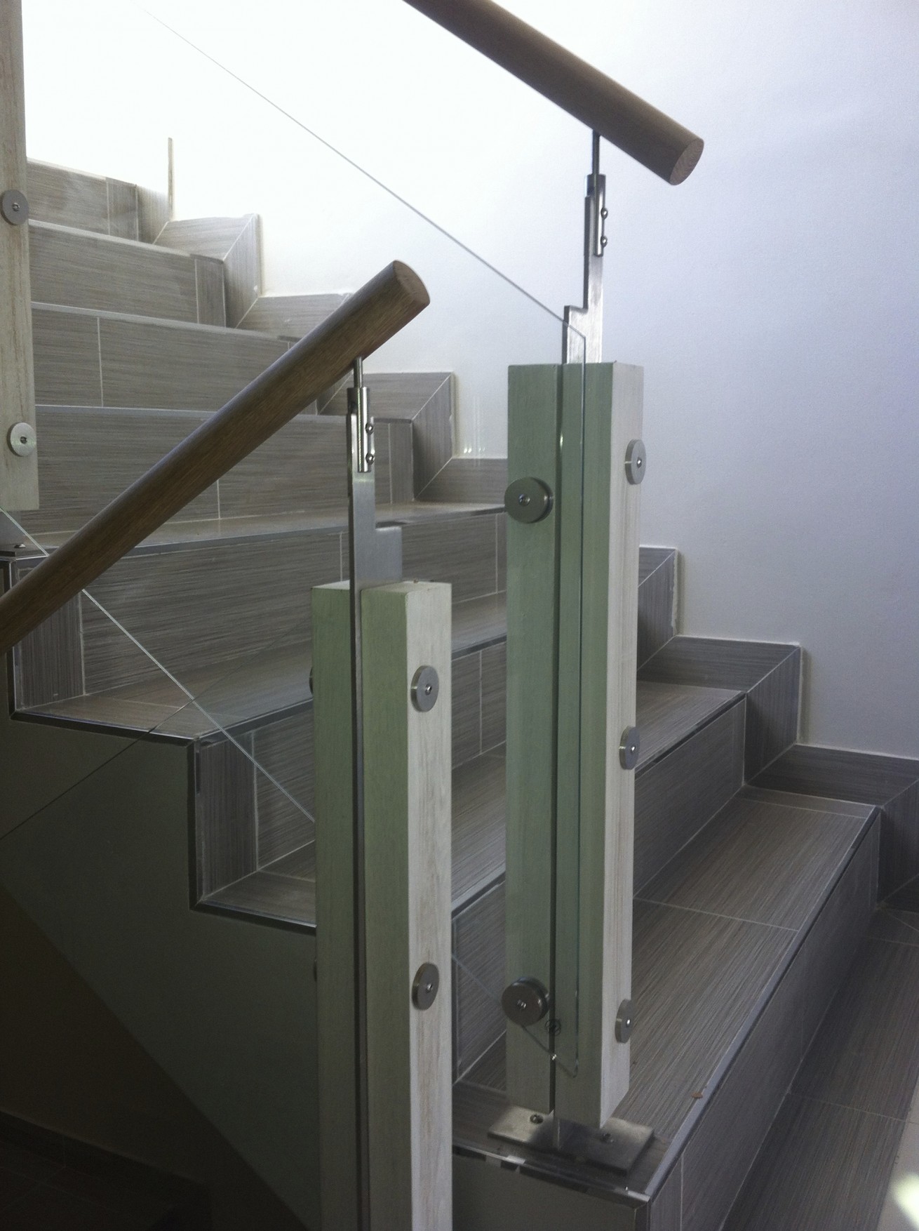 Blacksmith forged meta,l, concrete and wood Floating Staircase Cape Town South africa