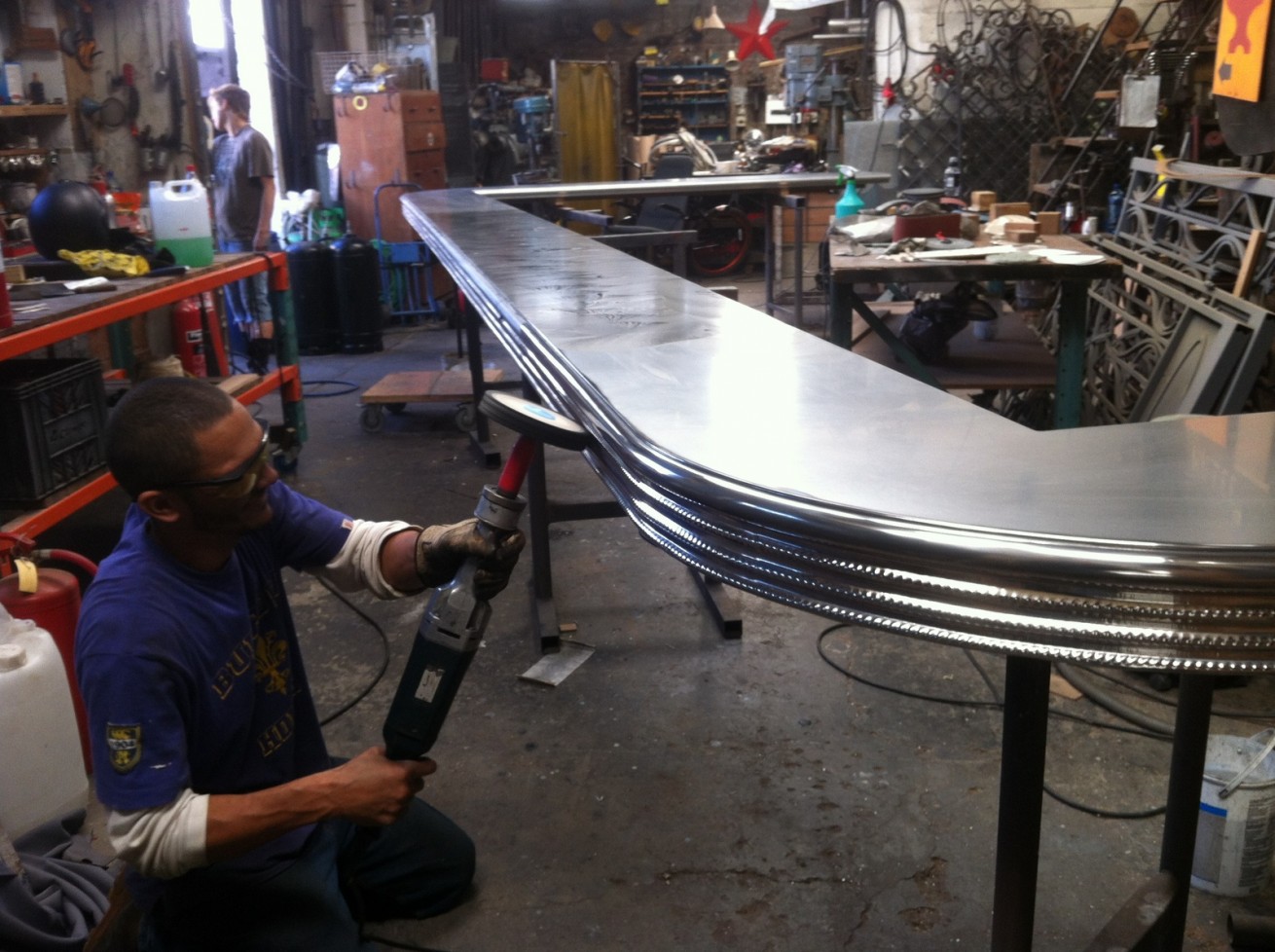 Bar Counter Interior and Exterior Furniture by Rootform Blacksmith Wrought Iron Forged Metal Cape Town Western Cape