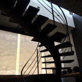 Blacksmith forged meta,l, concrete and wood Floating Staircase Cape Town South africa