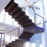 Blacksmith forged meta,l, concrete and wood Floating Staircase Cape Town South africa