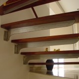 Blacksmith forged meta,l, concrete and wood Floating Staircase Cape Town South africa