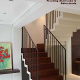 Blacksmith forged meta,l, concrete and wood Floating Staircase Cape Town South africa