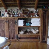 Glass Wood and blacksmith forged metal Kitchens and Bathrooms cape town