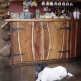 Glass Wood and blacksmith forged metal Kitchens and Bathrooms cape town