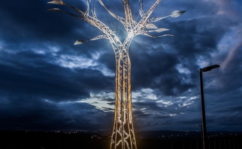 Blacksmith Illuminated Metal Tree SculptureCape Town Western Cape